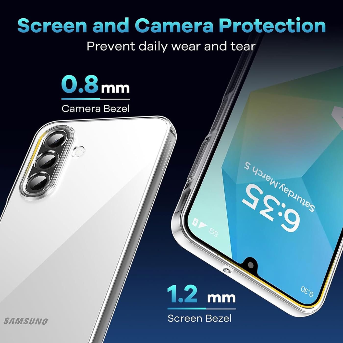 CoolGadget Handyhülle Transparent Ultra Slim Case für Samsung Galaxy A26 5G 6,7 Zoll, Silikon Hülle Dünne Schutzhülle für Samsung A26 5G Hülle