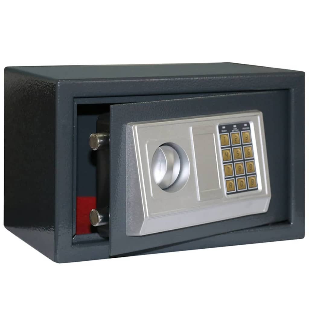 vidaXL Tresor Digitaler Safe mit Schloss Dunkelgrau 31 x 20 x 20 cm Stahl