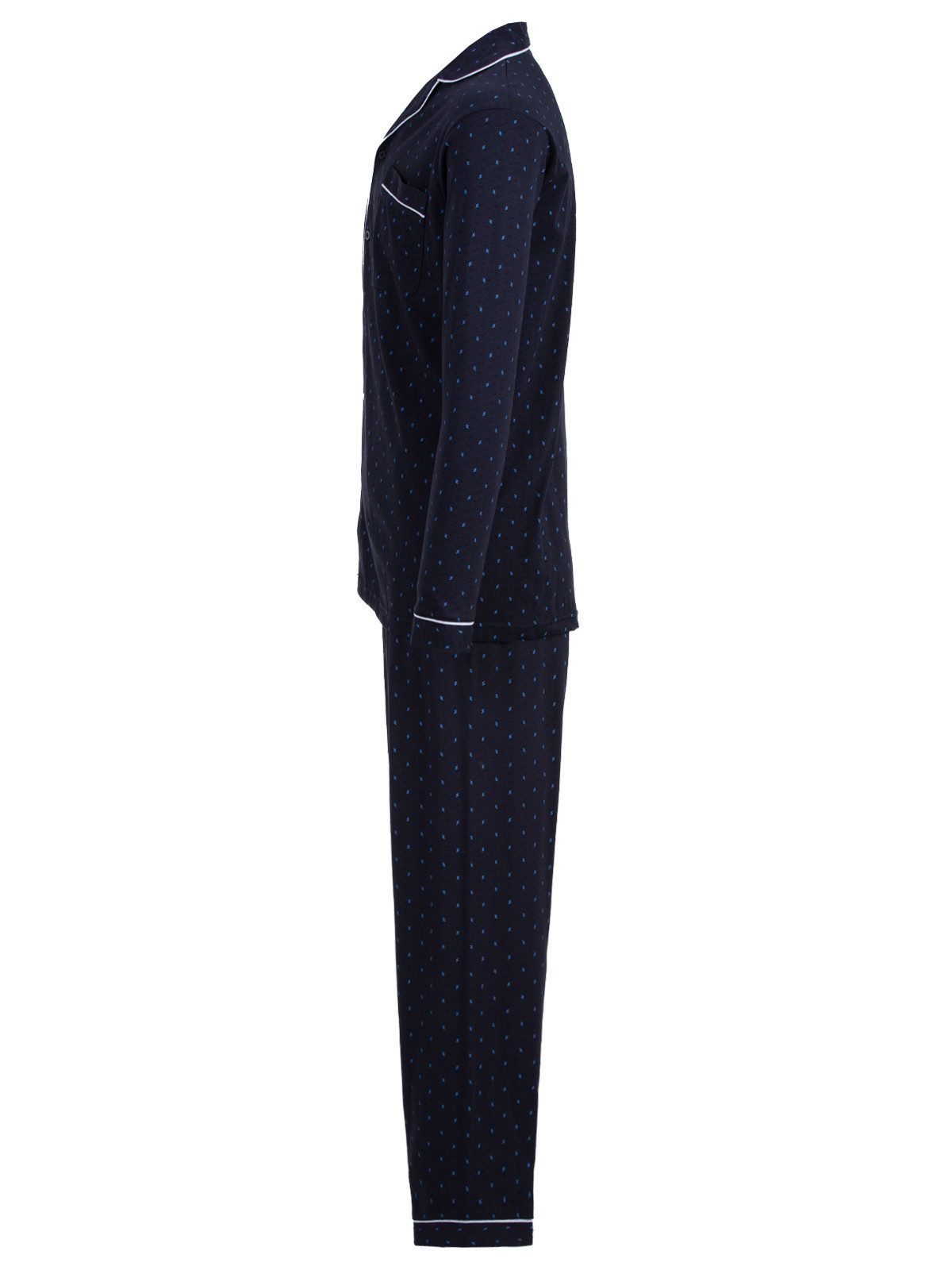 Henry Terre Pyjama Pyjama Set Langarm - Zacken