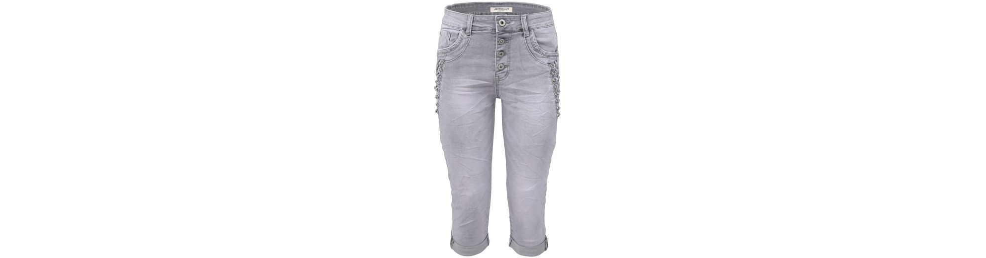 Jewelly RegularfitJeans »Capri Jeans im CrashLook, Boyfriend Hose