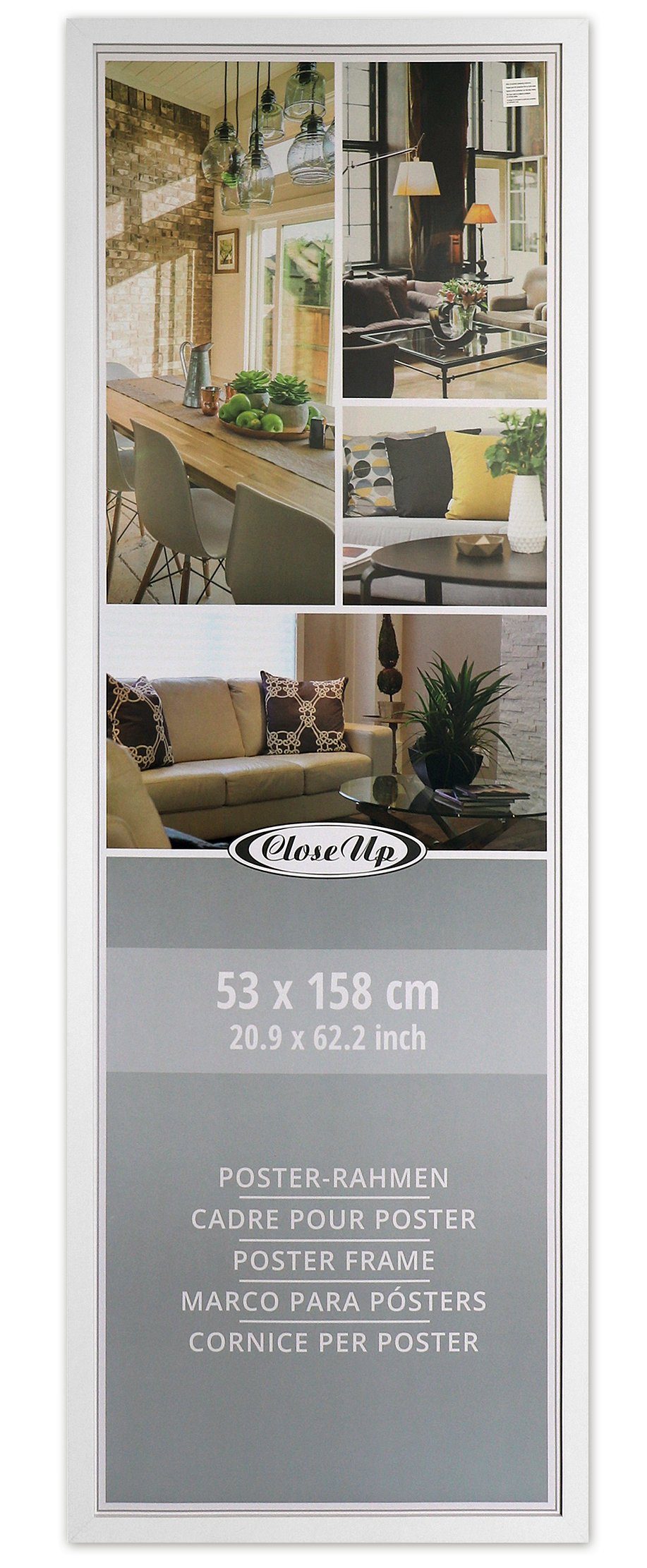 Close Up Bilderrahmen Posterrahmen 53 x 158 cm Holzdekor (MDF) weiß günstig online kaufen