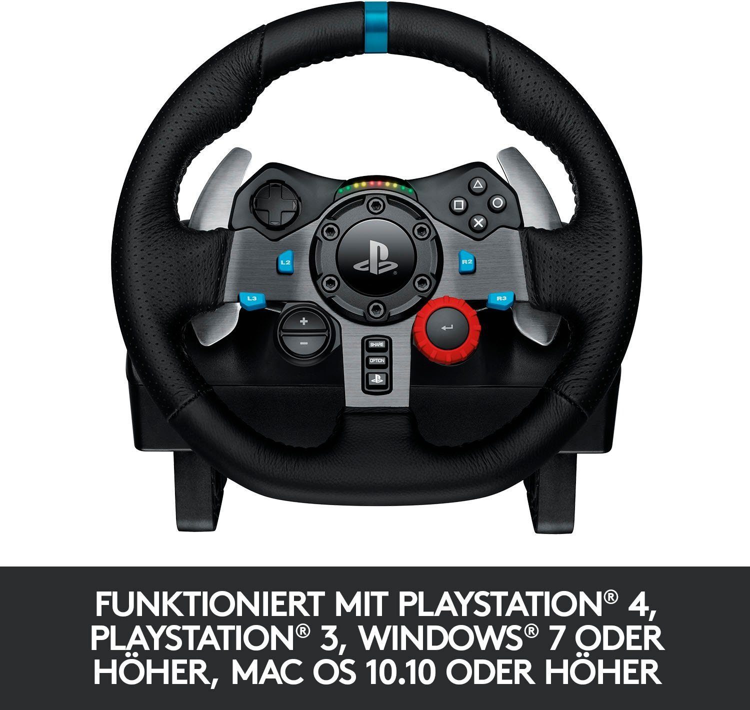 Logitech G29 Racing Wheel PS5 PS4 PC mit 3-Pedal-System Gaming-Lenkrad