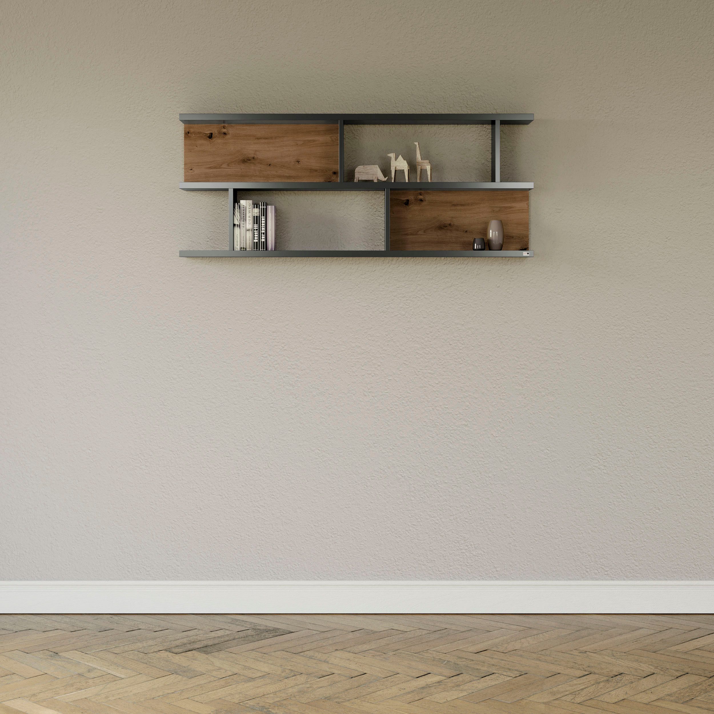 set one by Musterring Wandregal York, Typ 43, mit 3 Ablageböden, 3 Farben, günstig online kaufen