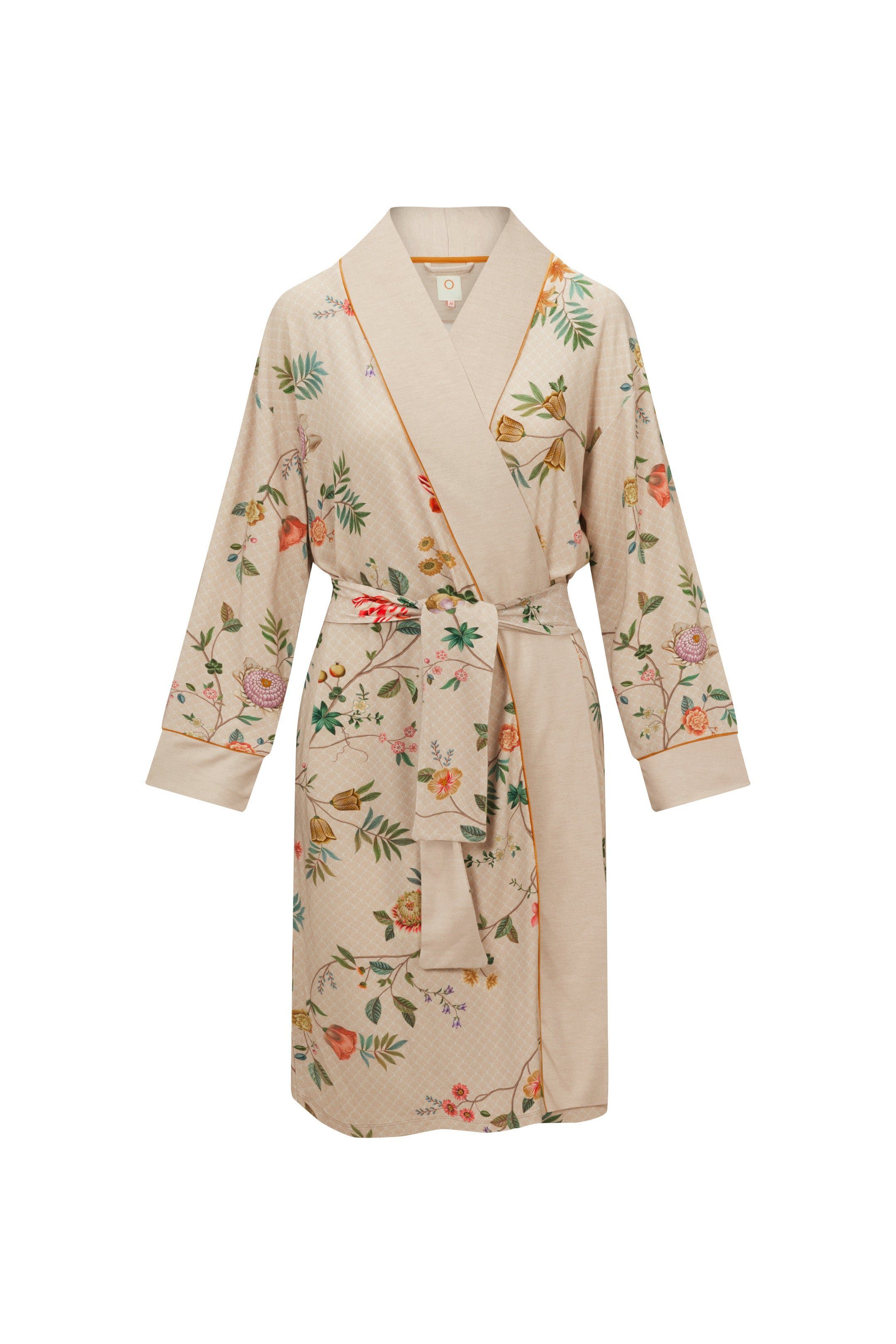 Kimono Damen Kimono La Dolce Vita, 100% Baumwolle Sand