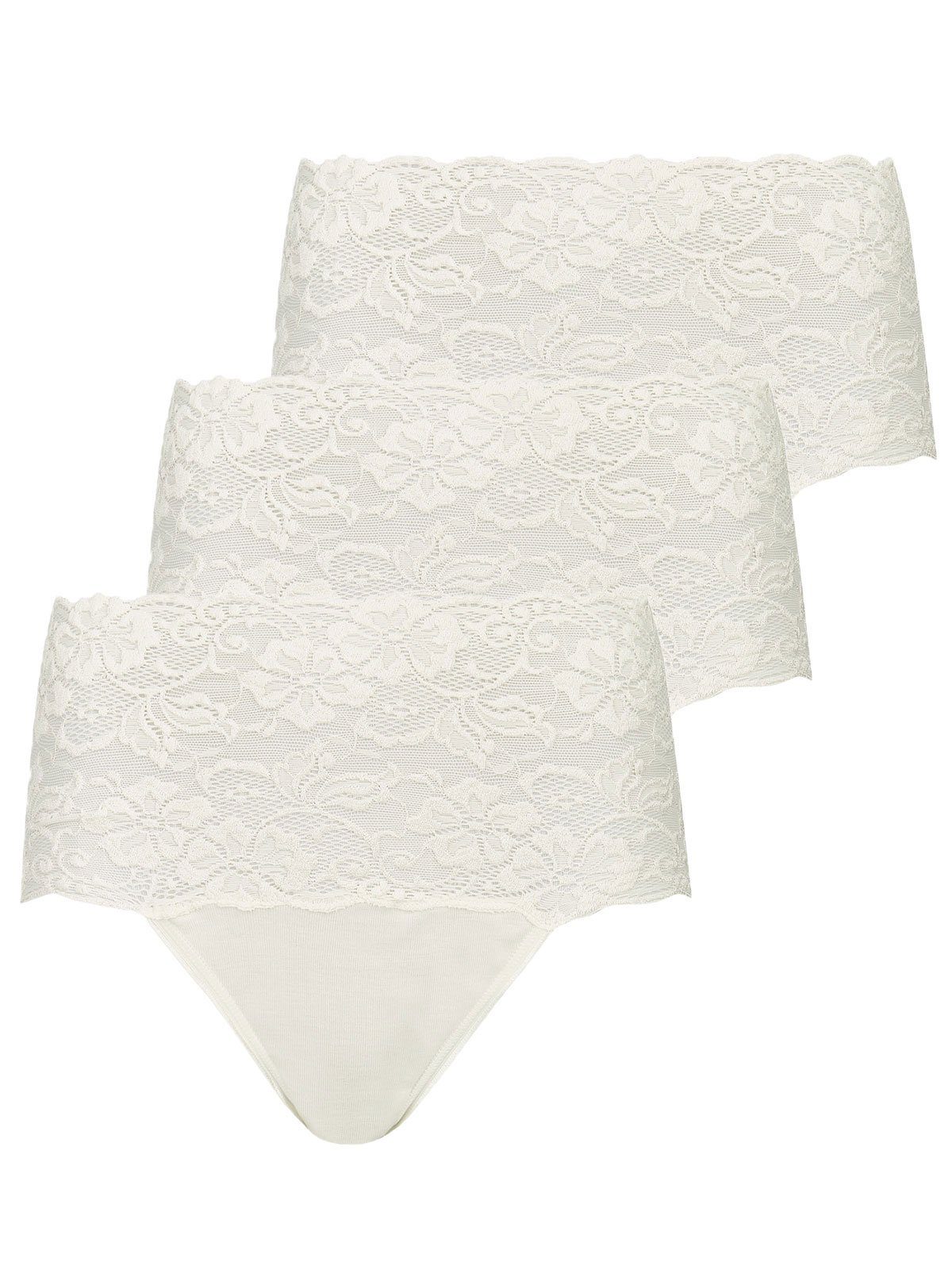 Nina Von C. Taillenslip 3er Pack Damen Taillenslip Fine Cotton (Packung, 3-St) Zwickel