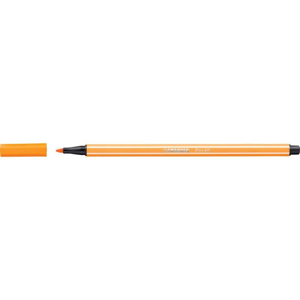 STABILO Fineliner Stabilo Fasermaler Pen 68 1 mm orange 68/54 Faserschreiber Filzstift, Tinte auf Wasserbasis