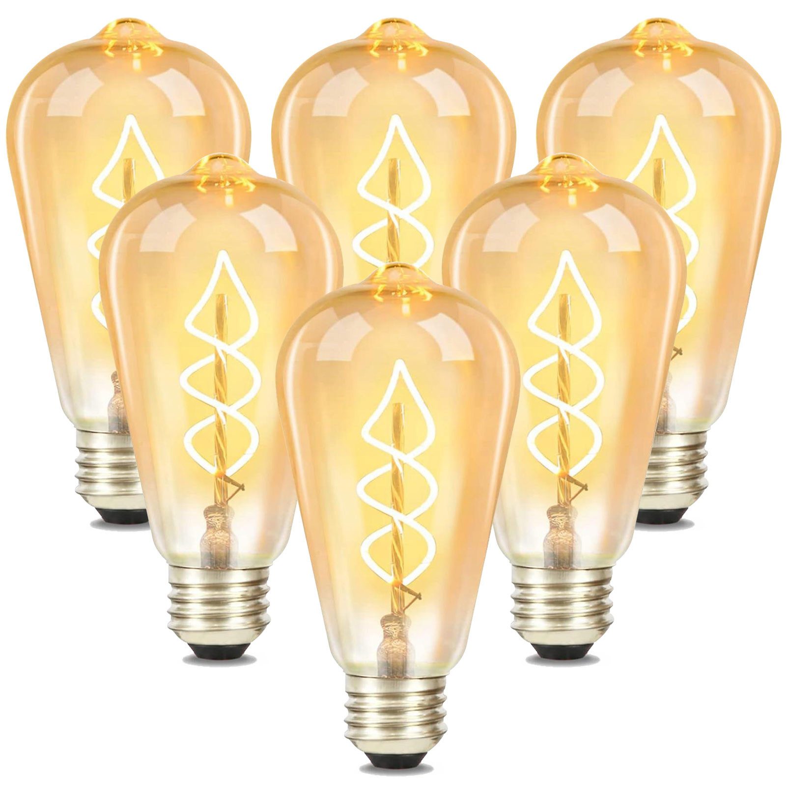 ZMH LED-Leuchtmittel LED Edison Glühbirne Vintage Glühlampe Dekorativ ST64 günstig online kaufen