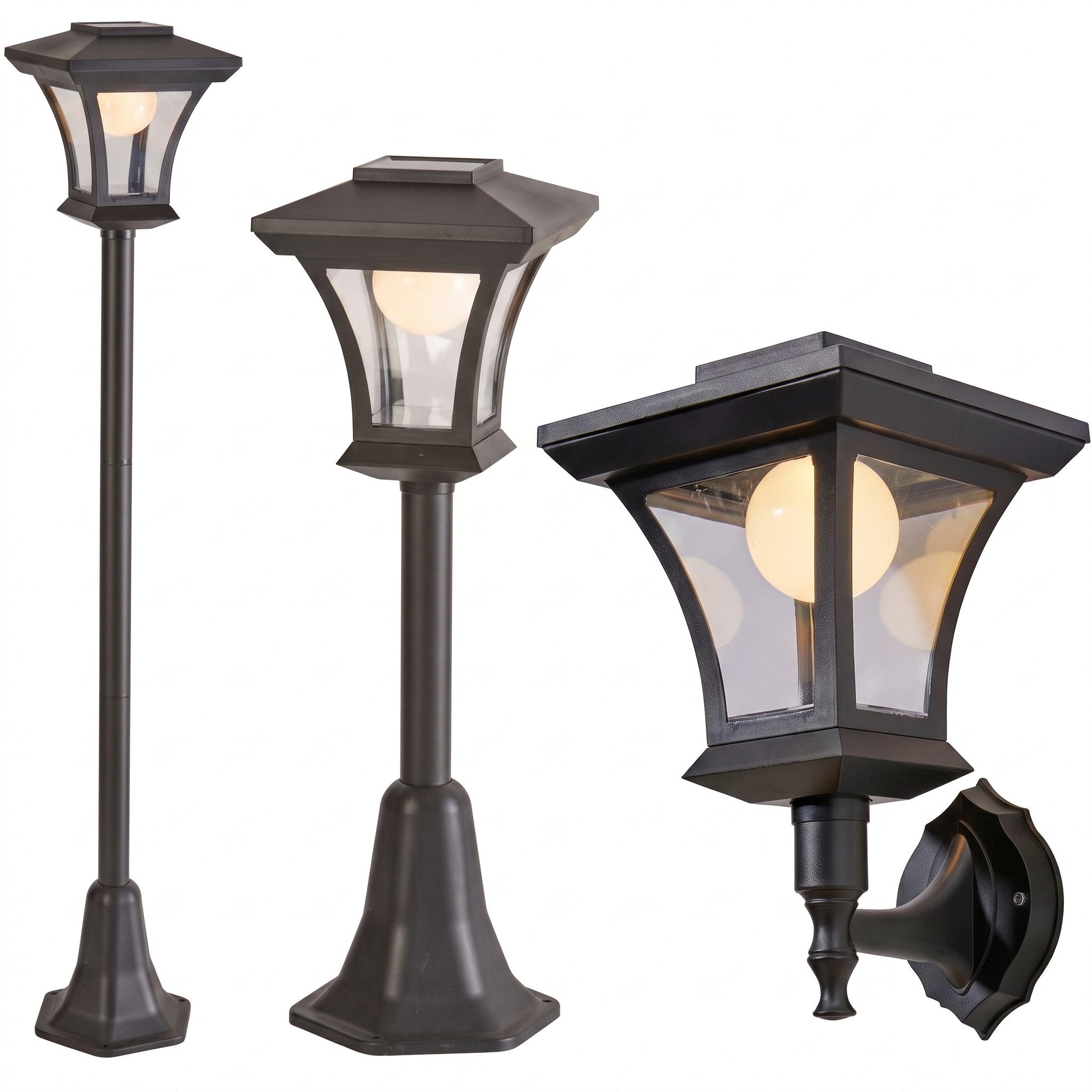 Northpoint LED Gartenleuchte LED 3in1 Solar Gartenlaterne für Innen und Außen Dämmerungssensor