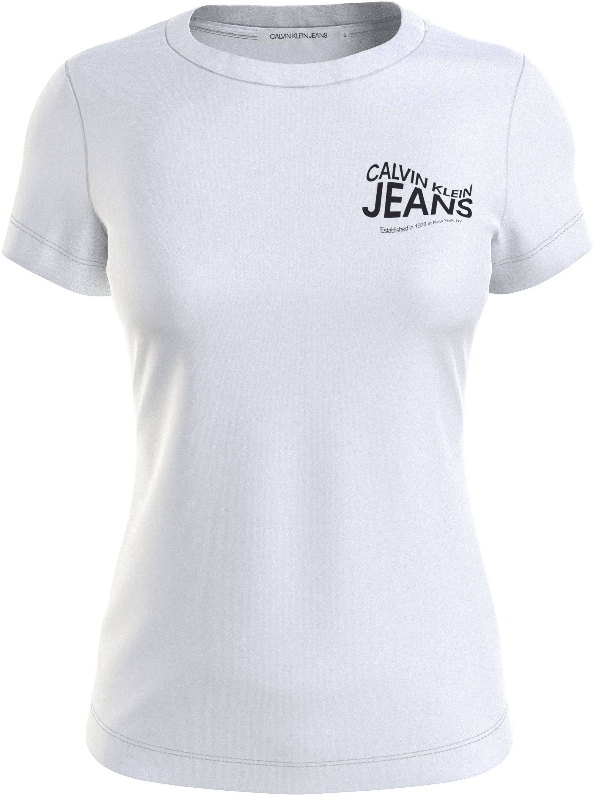 T-Shirt Calvin Klein weiß Jeans