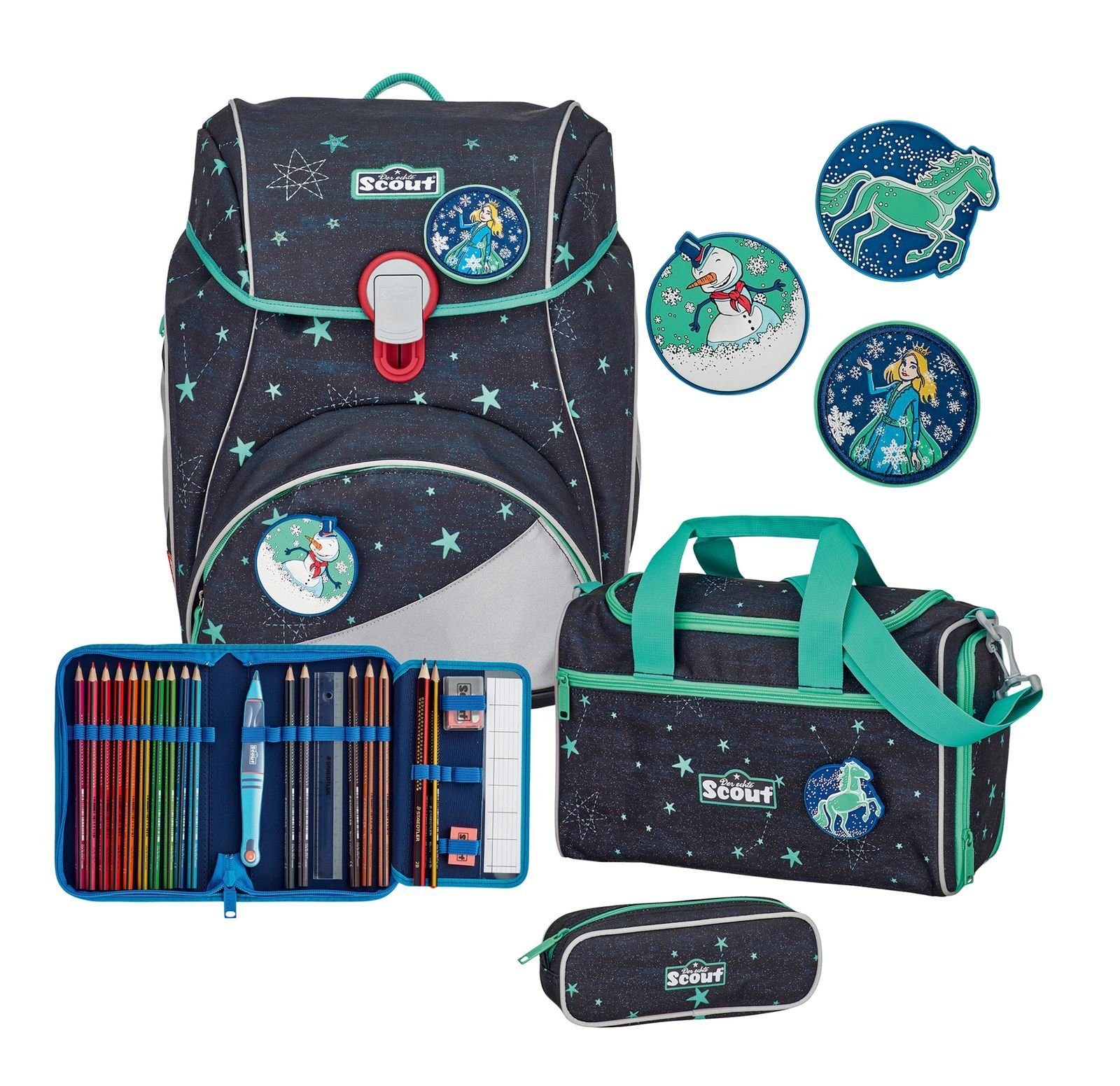 Scout Schulranzen Alpha Set 4-teilig (Set, 4-tlg)
