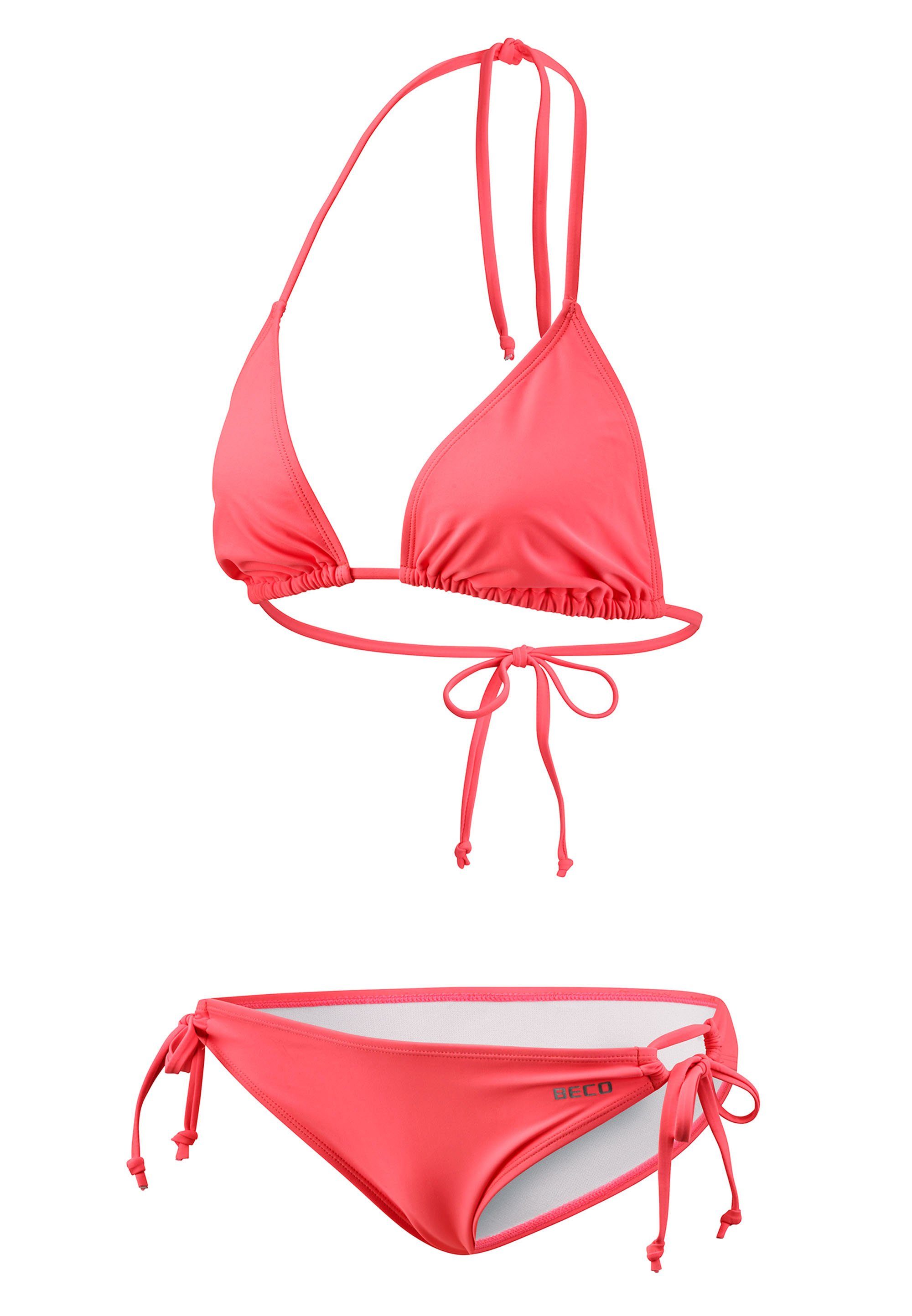 Beco Beermann Triangel-Bikini-Top BECO-Basic Side Tie Triangle Bikini (2-St), in modischen Farben