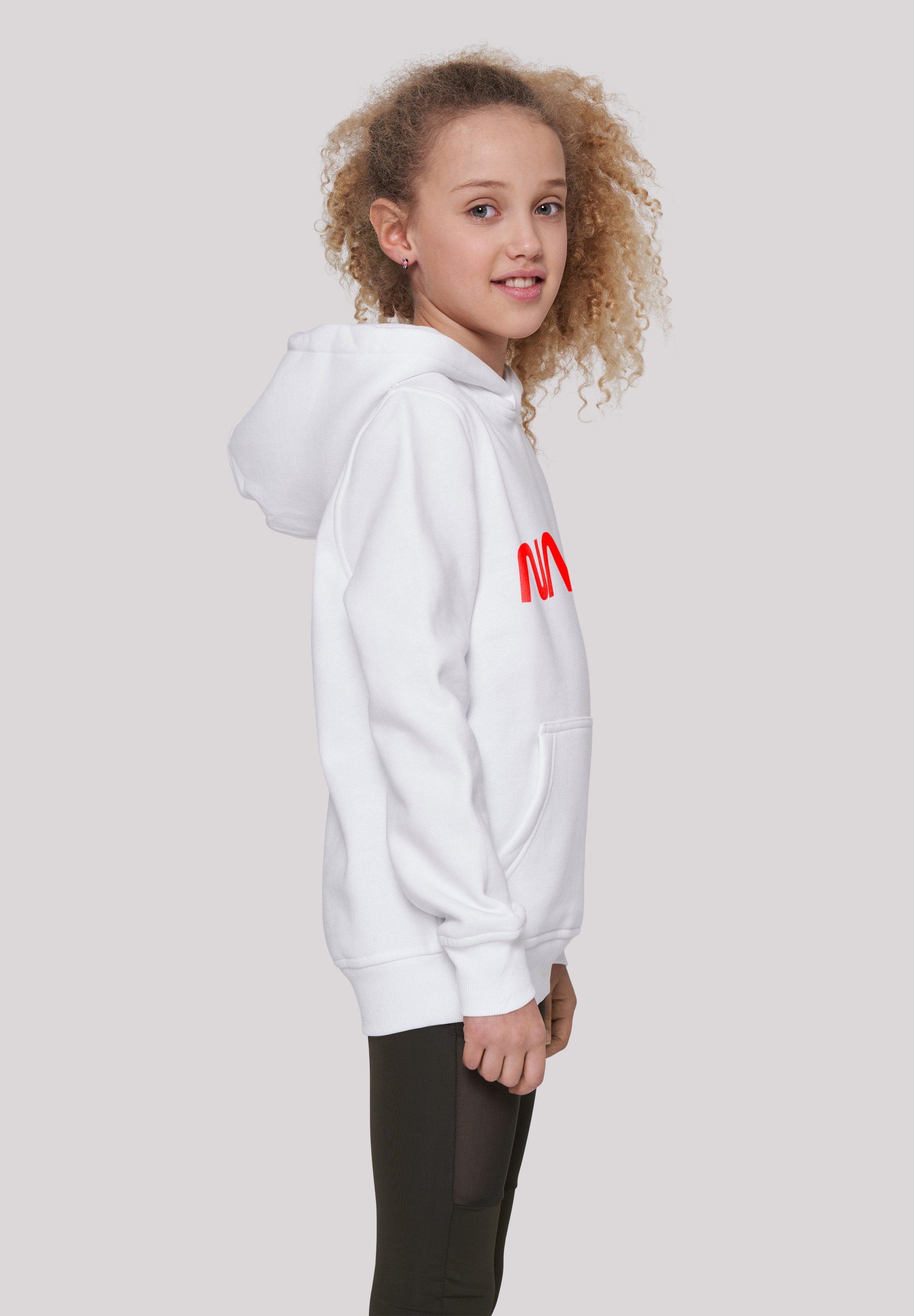 Logo Merch,Jungen,Mädchen,Bedruckt NASA Sweatshirt Unisex Kinder,Premium Modern F4NT4STIC White