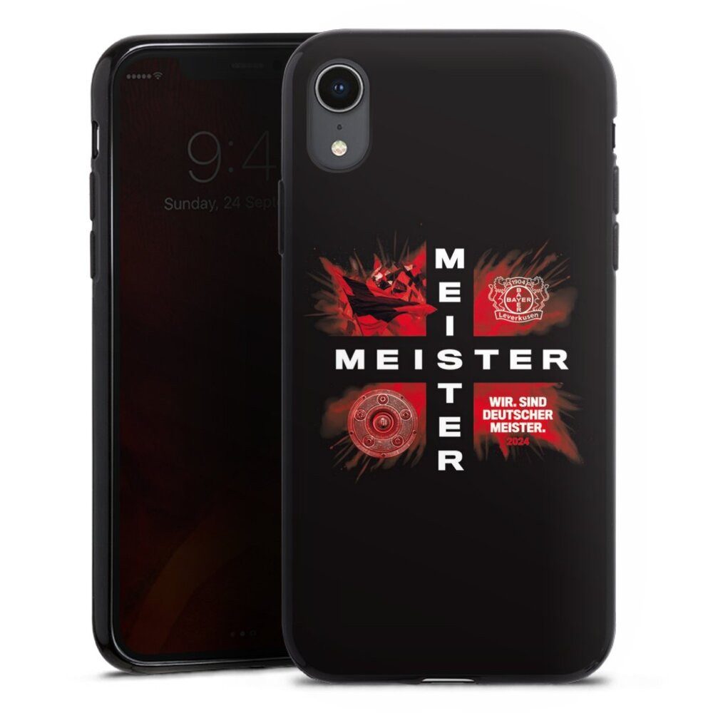 DeinDesign Handyhülle Bayer 04 Leverkusen Meister Offizielles Lizenzprodukt, Apple iPhone Xr Silikon Hülle Bumper Case Handy Schutzhülle