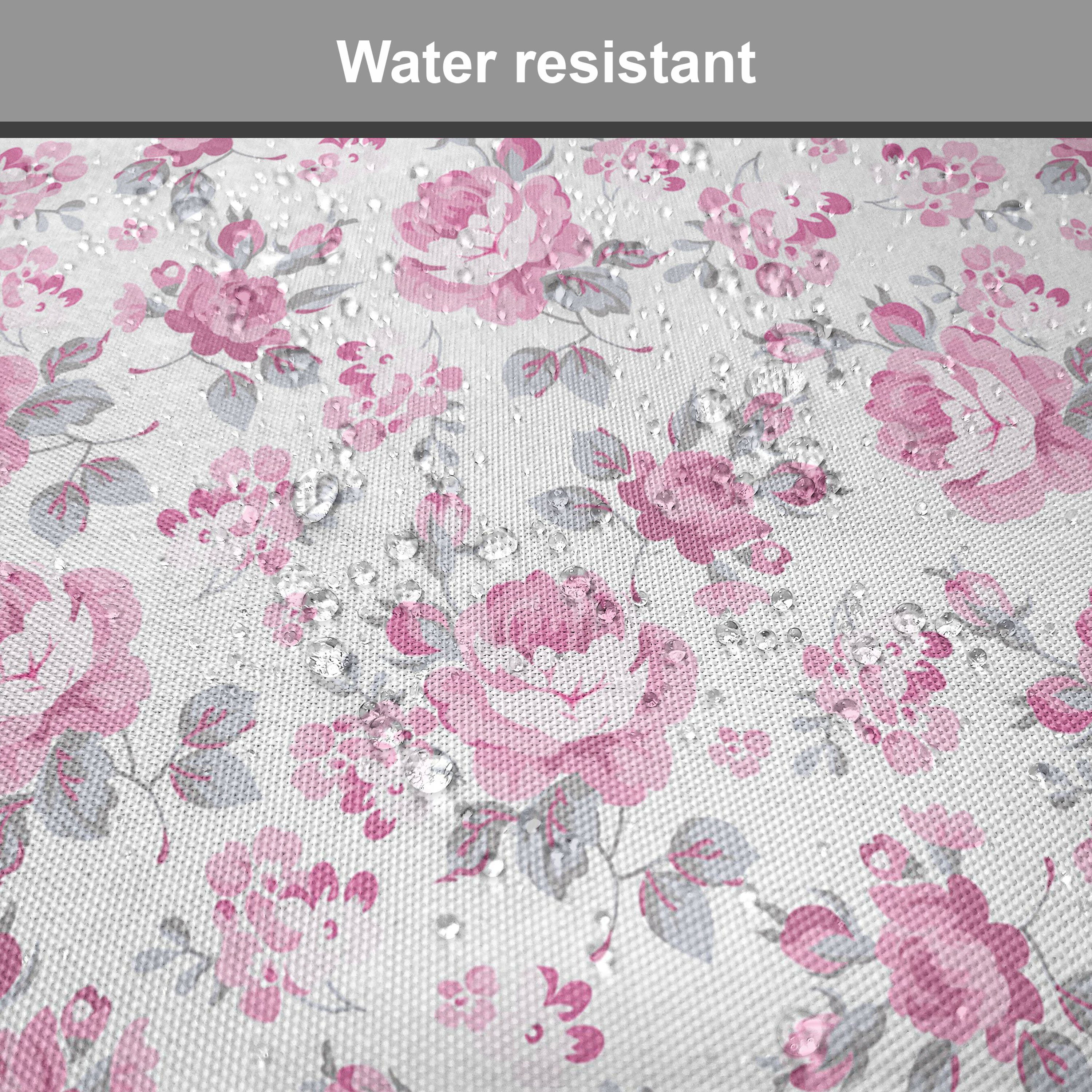 mit Dekoratives Frühling Stuhlkissen Küchensitze, Kissen Chic Shabby wasserfestes Rosa für Riemen Rosen Abakuhaus