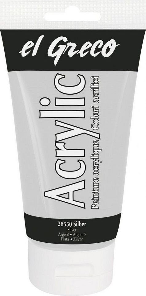 Thumbnail - Kreul Acrylfarbe Kreul el Greco Acrylic Tube silber 150 ml