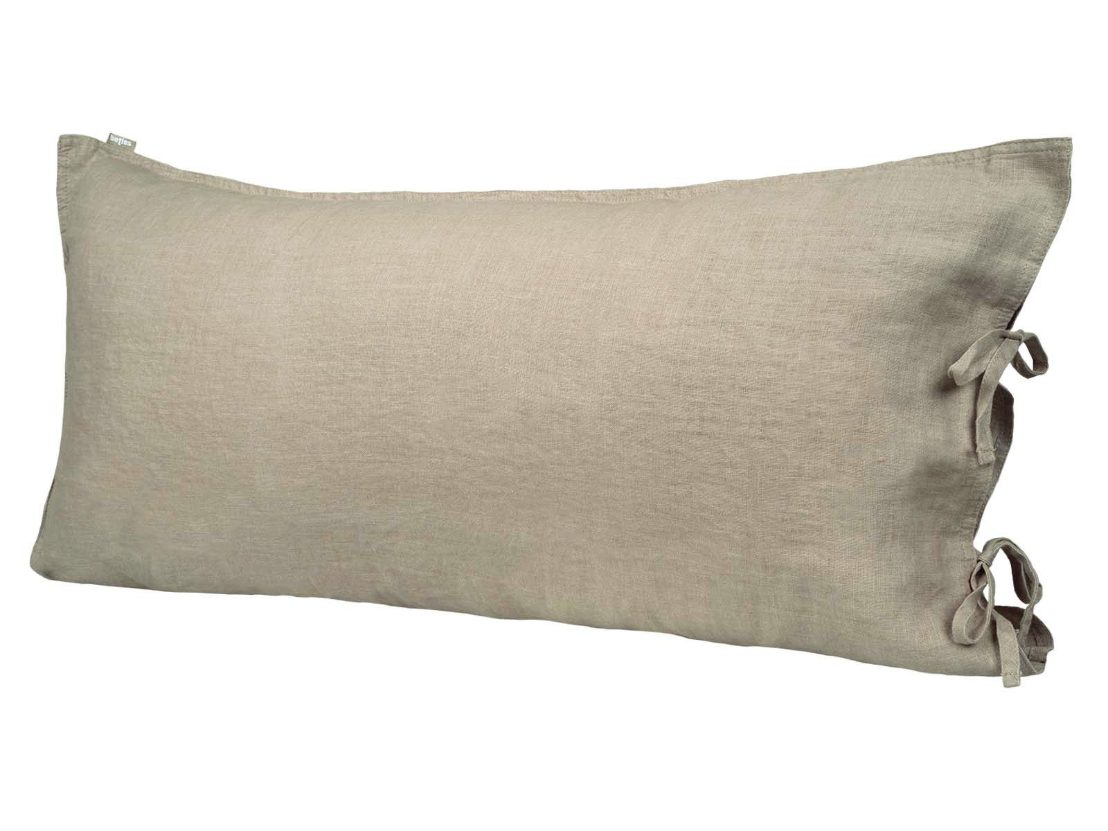 beties Kissenbezug Leinen, (1 Stück), Leinen Kissenhülle ca. 40x80 cm (leinen-taupe)