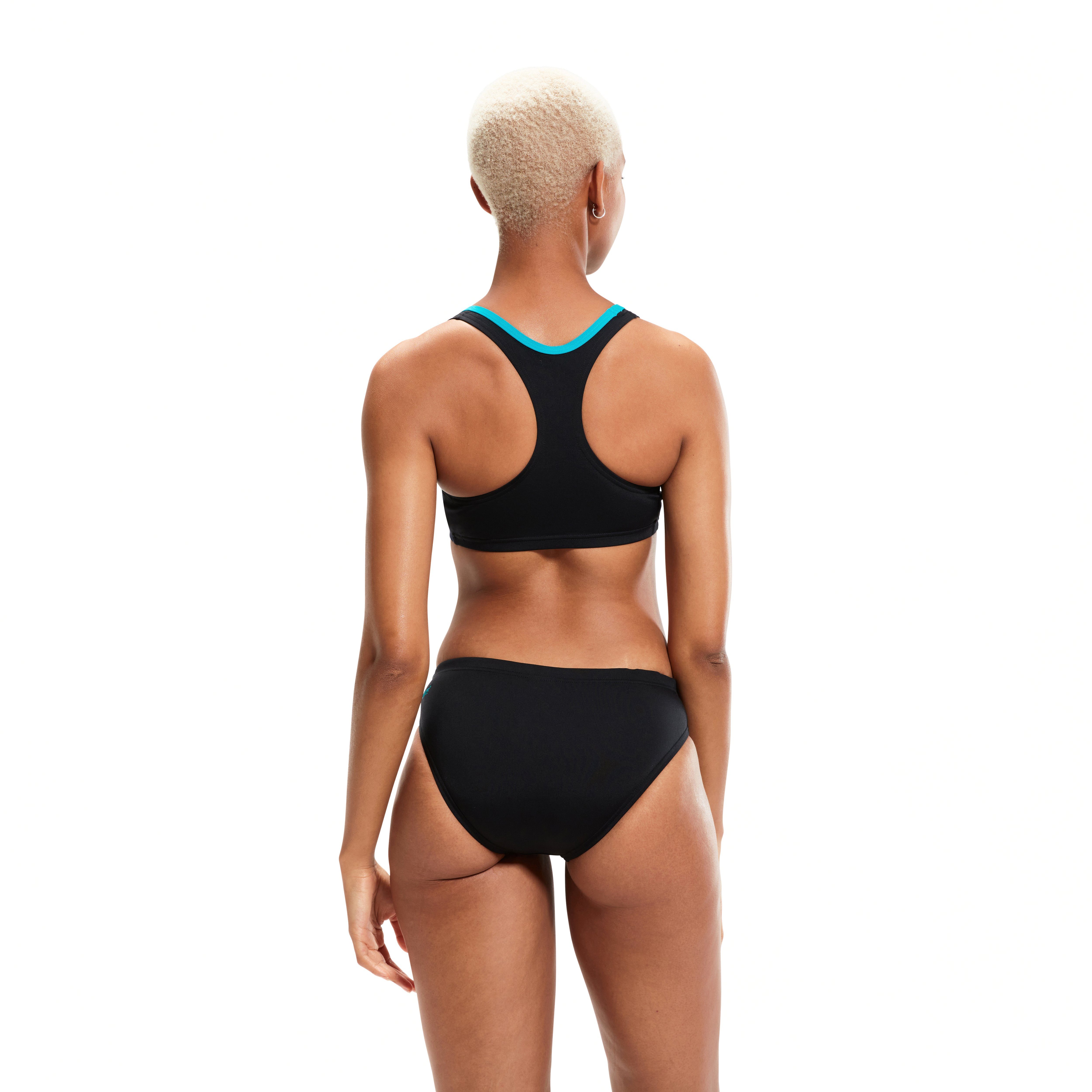 Speedo Bustier-Bikini Bustier-Bikini Blue/Aquarium Rin Chlorbeständigkeit (2-St) Black/Chroma 100