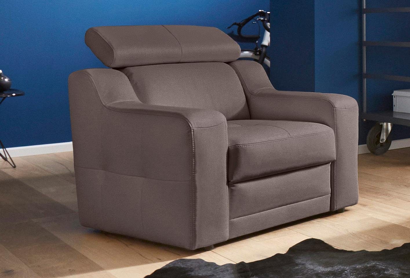 sofa Rückenteilverstellung Sessel mit Lotos, - fashion Kopf- bzw. exxpo