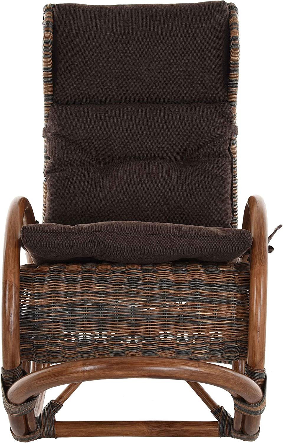 Krines Home Schaukelstuhl Luxor Schaukelstuhl Natur Rattan Schaukelsessel R günstig online kaufen