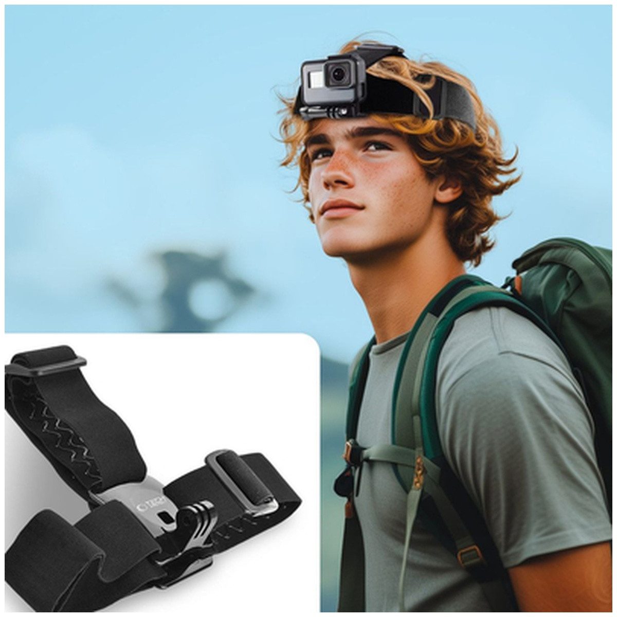 TECH PROTECT Handy-Halterung Tech Protect GA100 Kopfhalterung für GoPro DJI, (1-tlg) – Bild 3 von 5