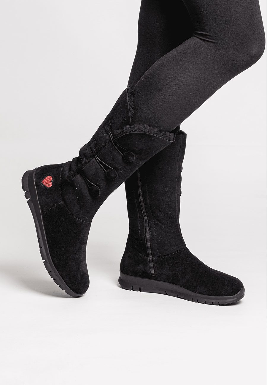 vitaform Damen Stiefel Veloursleder & Doubleface Stiefel