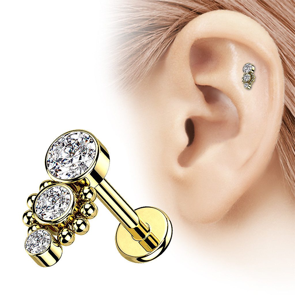 Taffstyle Piercing-Set Piercing Labret Monroe Stecker günstig online kaufen
