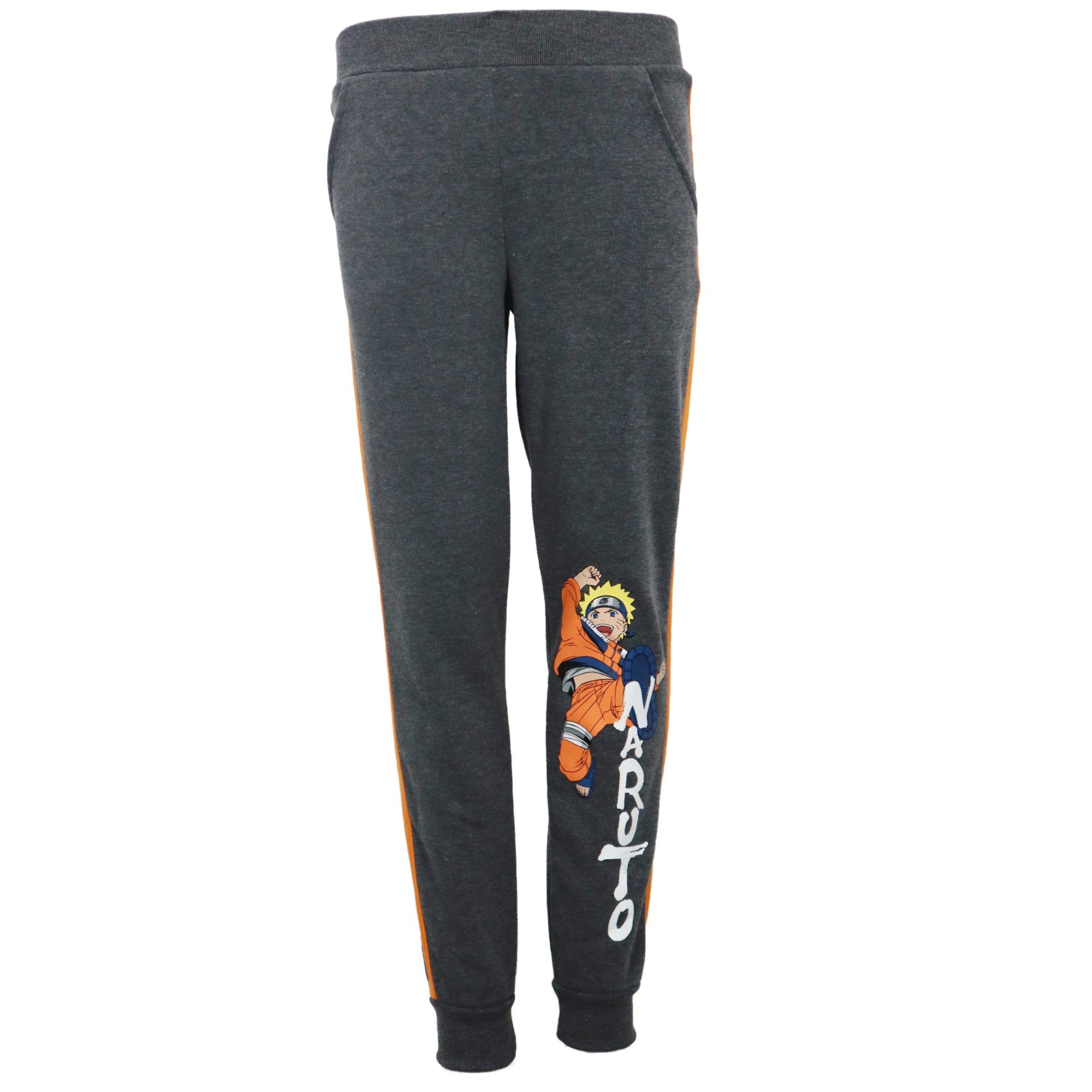 Naruto Jogginghose Naruto Shippuden Kinder Jungen Sporthose Hose Gr. 98 bis 140 Grau