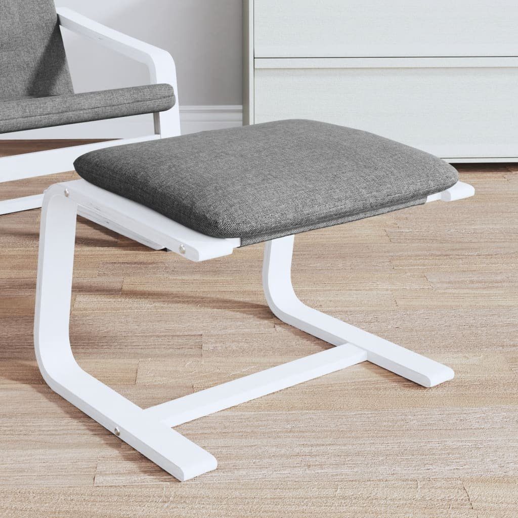 vidaXL Polsterhocker Fußhocker Dunkelgrau 51x41x40 cm Stoff (1 St) – Bild 2 von 5