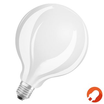 Osram LED-Leuchtmittel E27 Globe 125 LED Glühbirne matt, E27, warmweiß