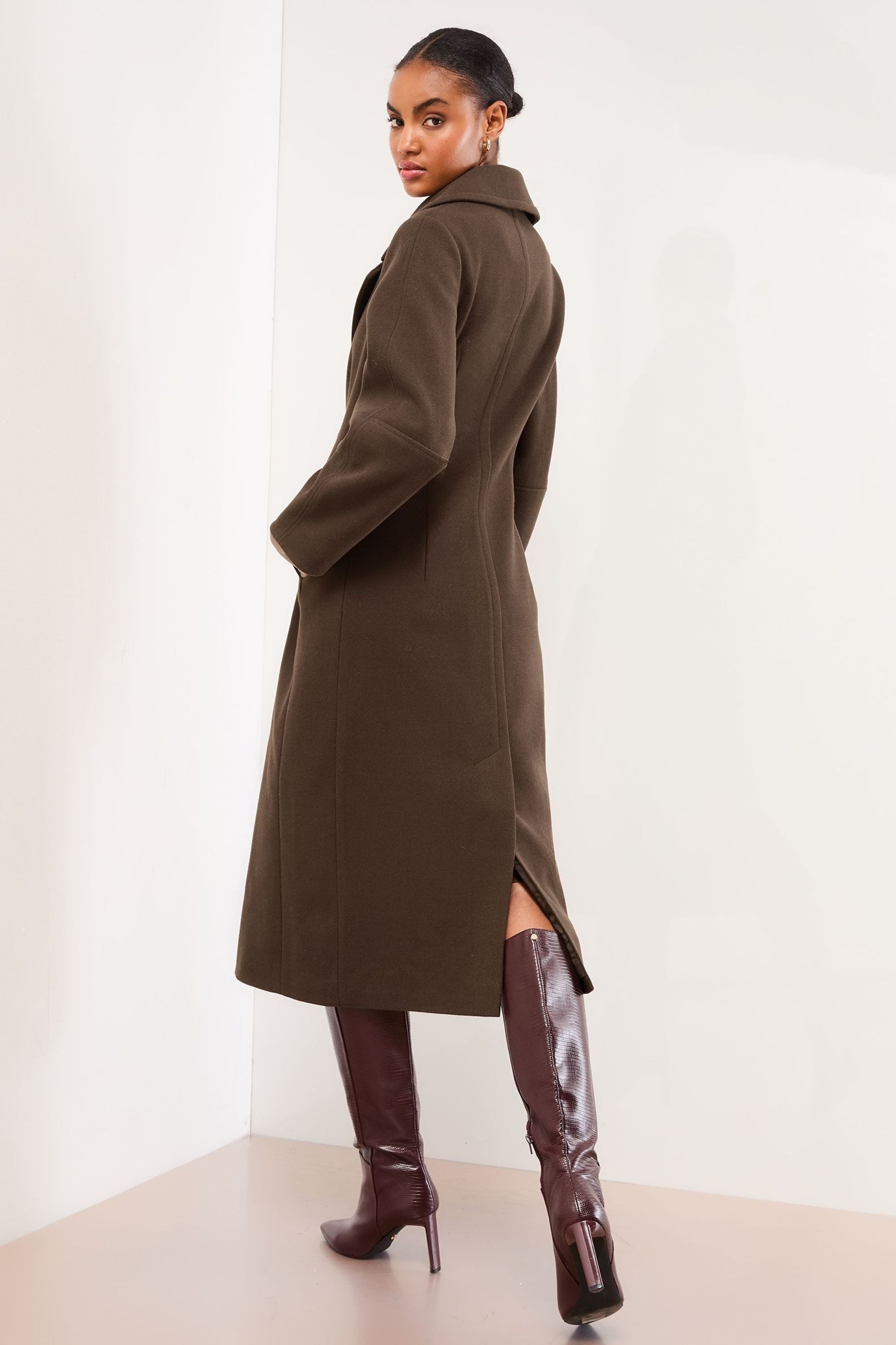 LIPSY Langmantel Lipsy Einreihiger, langer Mantel, Regular (1-tlg) günstig online kaufen