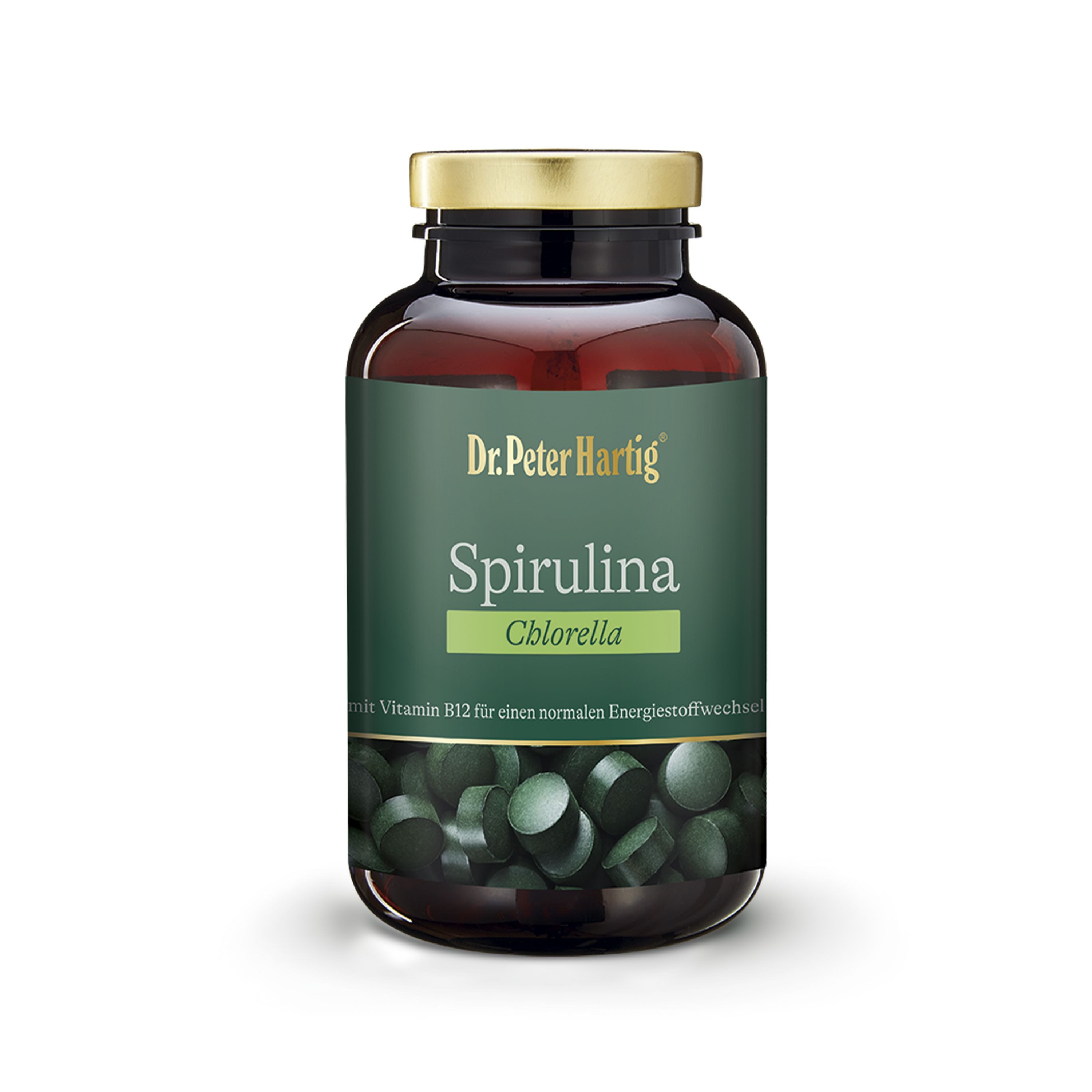 Dr. Peter Hartig Spirulina Chlorella, unterstützt normalen Energiestoffwechsel, Presslinge, 720 Presslinge, 60-Tages-Vorrat, à 288 g