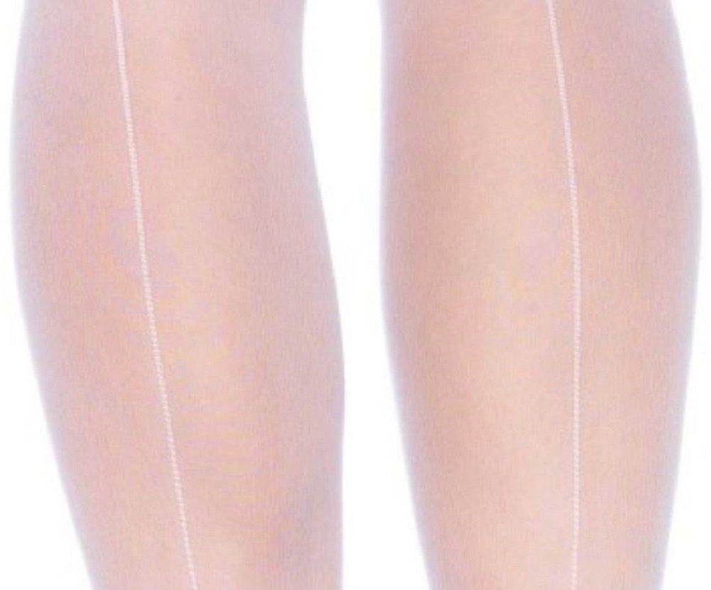 Leg Avenue transparent mit ca. Damen 36 und Strümpfe Halterlose Naht Spitzenabschluss halterlose Strümpfe weiß hinten Einheitsgröße bis 40