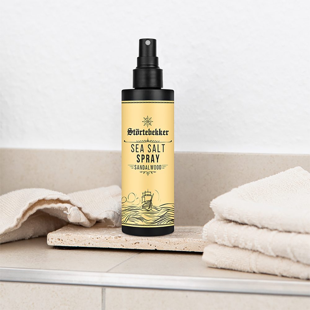 Störtebekker Haarspray Sea Salt Spray Sandelholz - Meersalz Haarspray, 200ml, Vegan, Mehr Volumen & Struktur ohne zu Verkleben