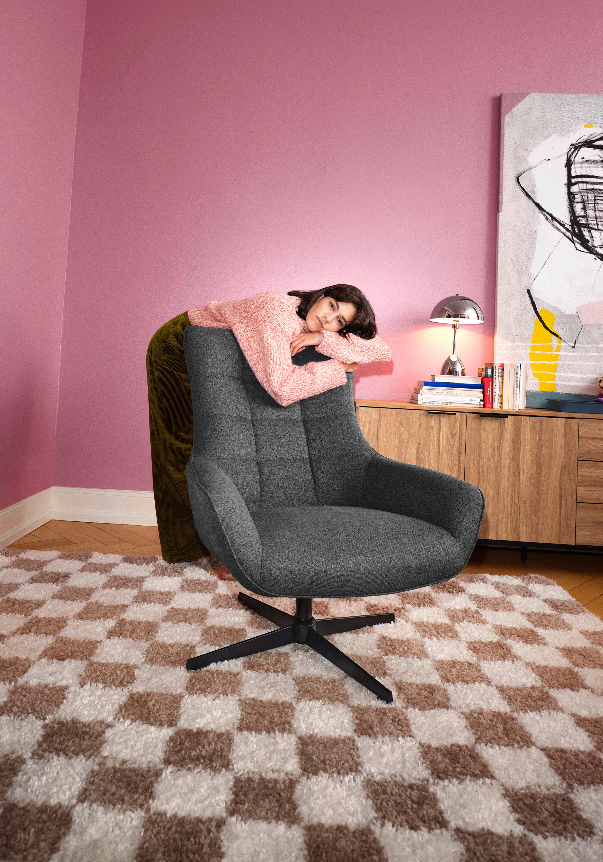 OTTO home Ohrensessel LEMOORE - OTTO. Verlässliche Qualität., Relaxsessel, TV-Sessel, 360° Grad drehbar