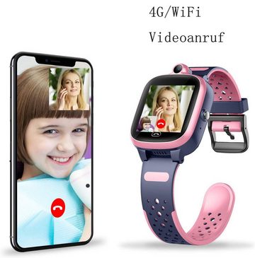 GelldG Kinder Smartwatch mit GPS und Telefon Uhr 4G WiFi Videoanruf SOS Smartwatch