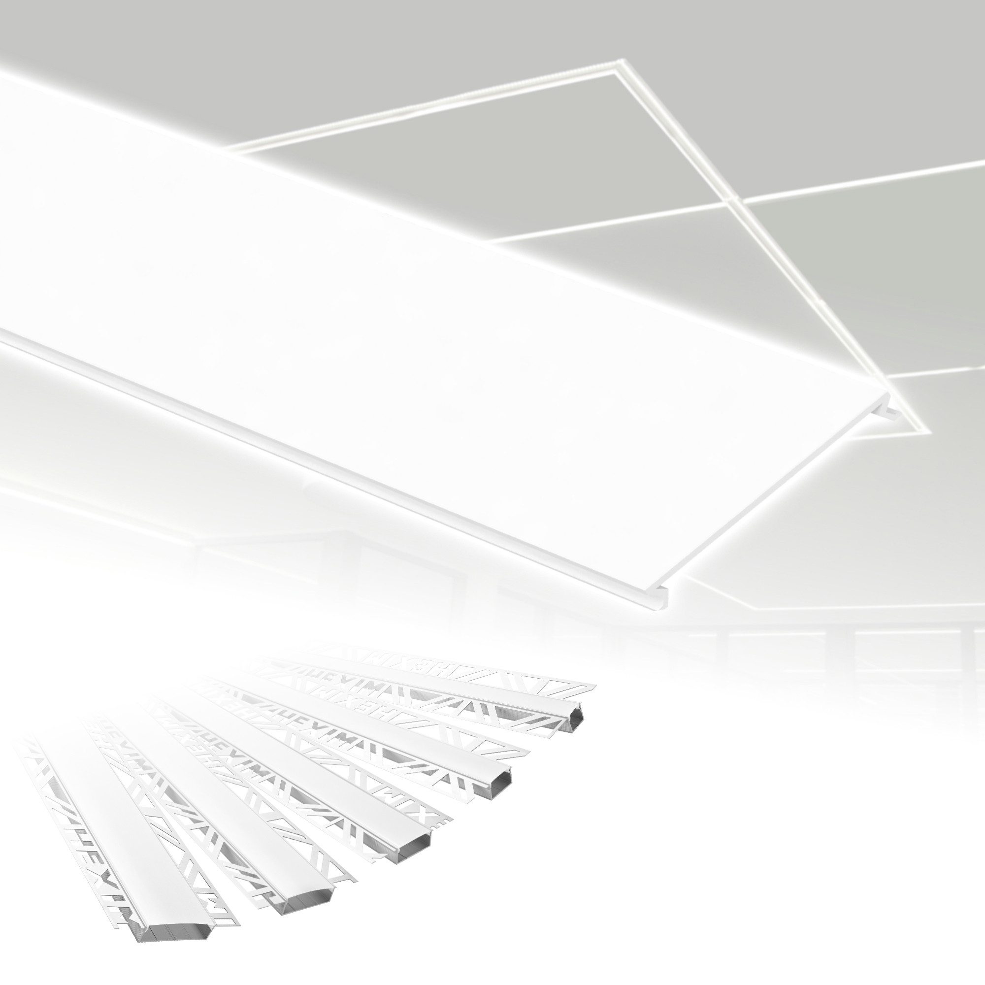 Hexim LED-Stripe-Profil 2m Trockenbauprofil Alu LED günstig online kaufen