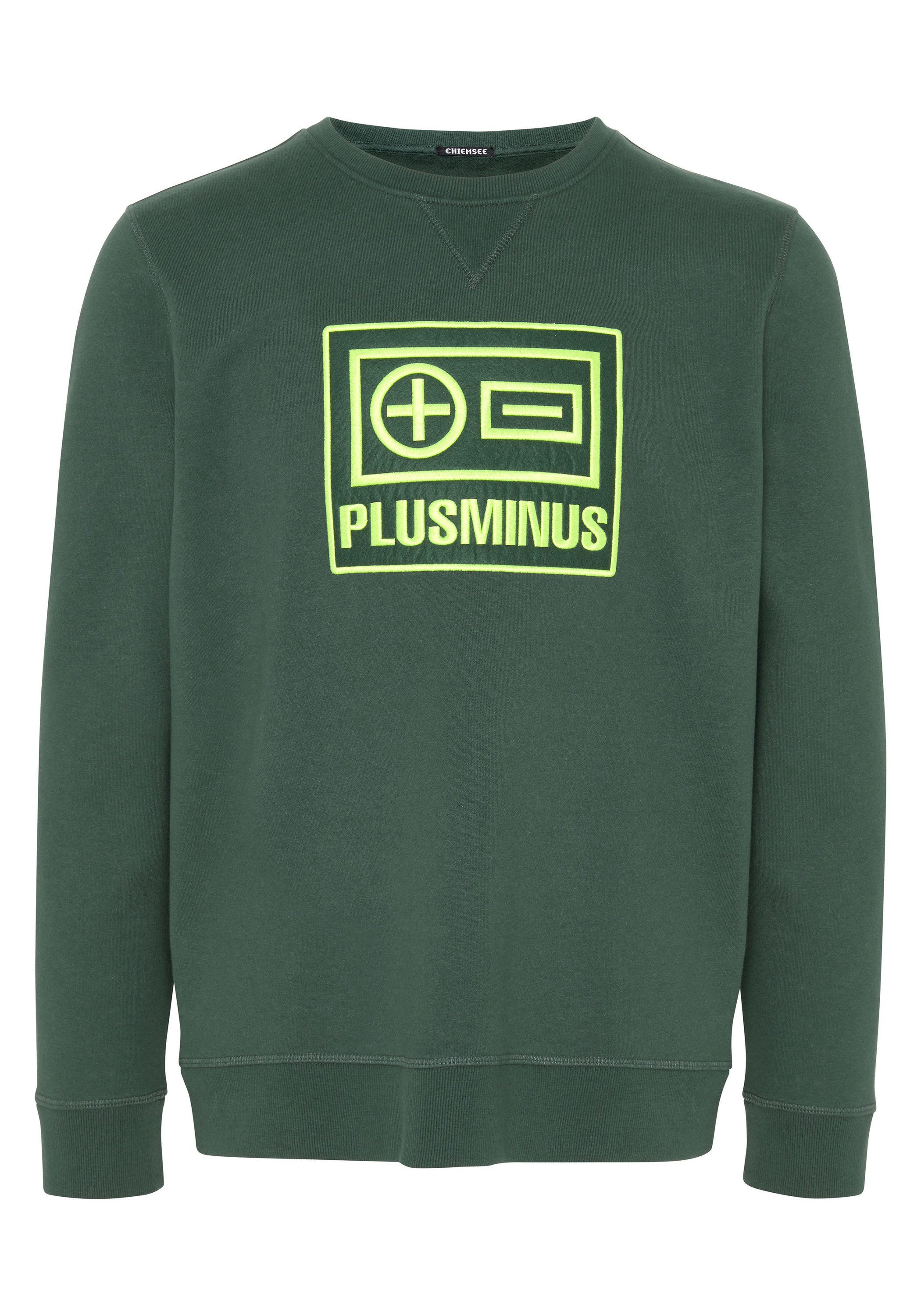 Chiemsee Sweatshirt Sweatshirt im trendigen PlusMinus-Design 1 dunkel grün