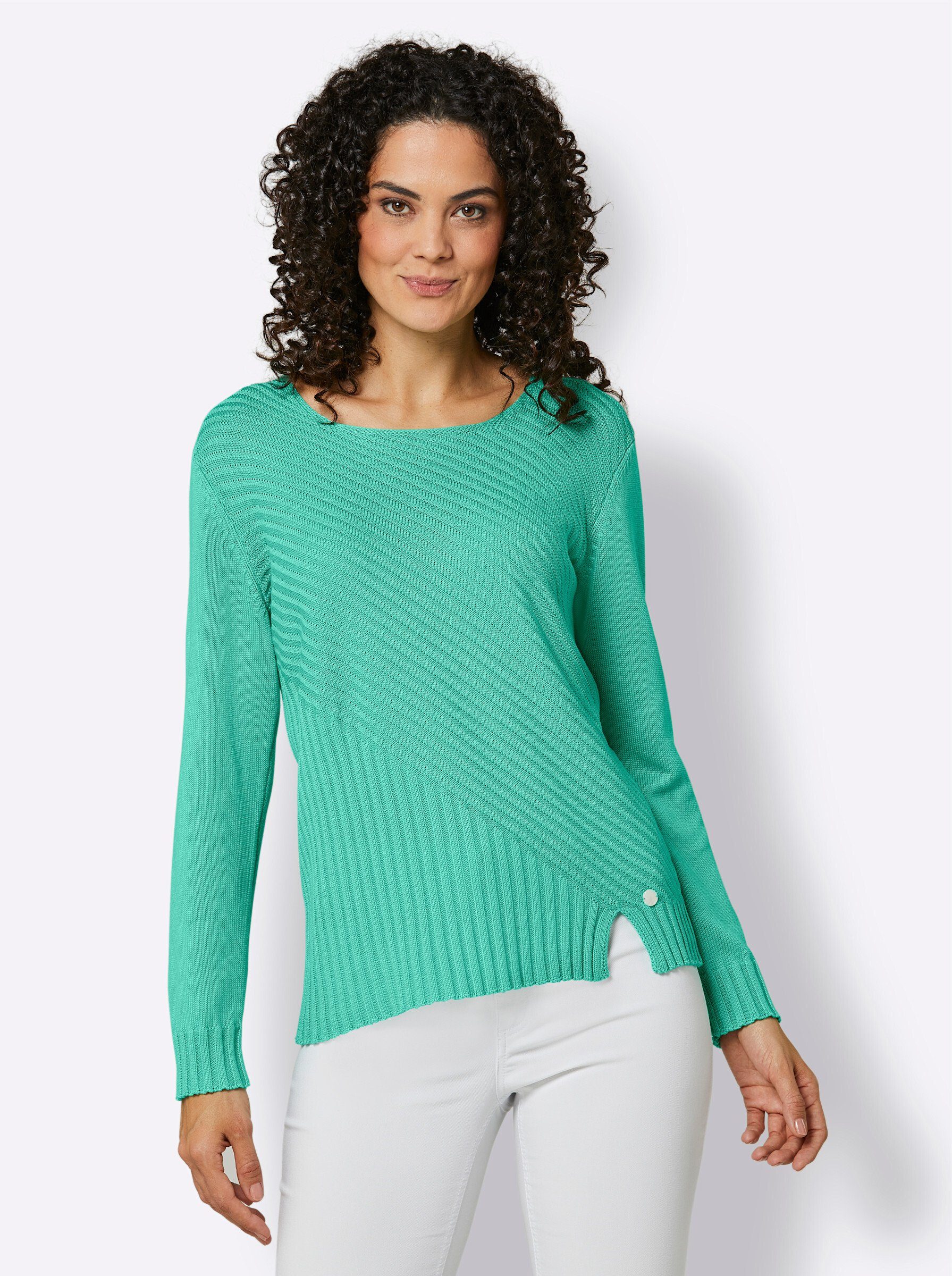 Strickpullover Lyocell-Baumwoll-Pullover Langarm