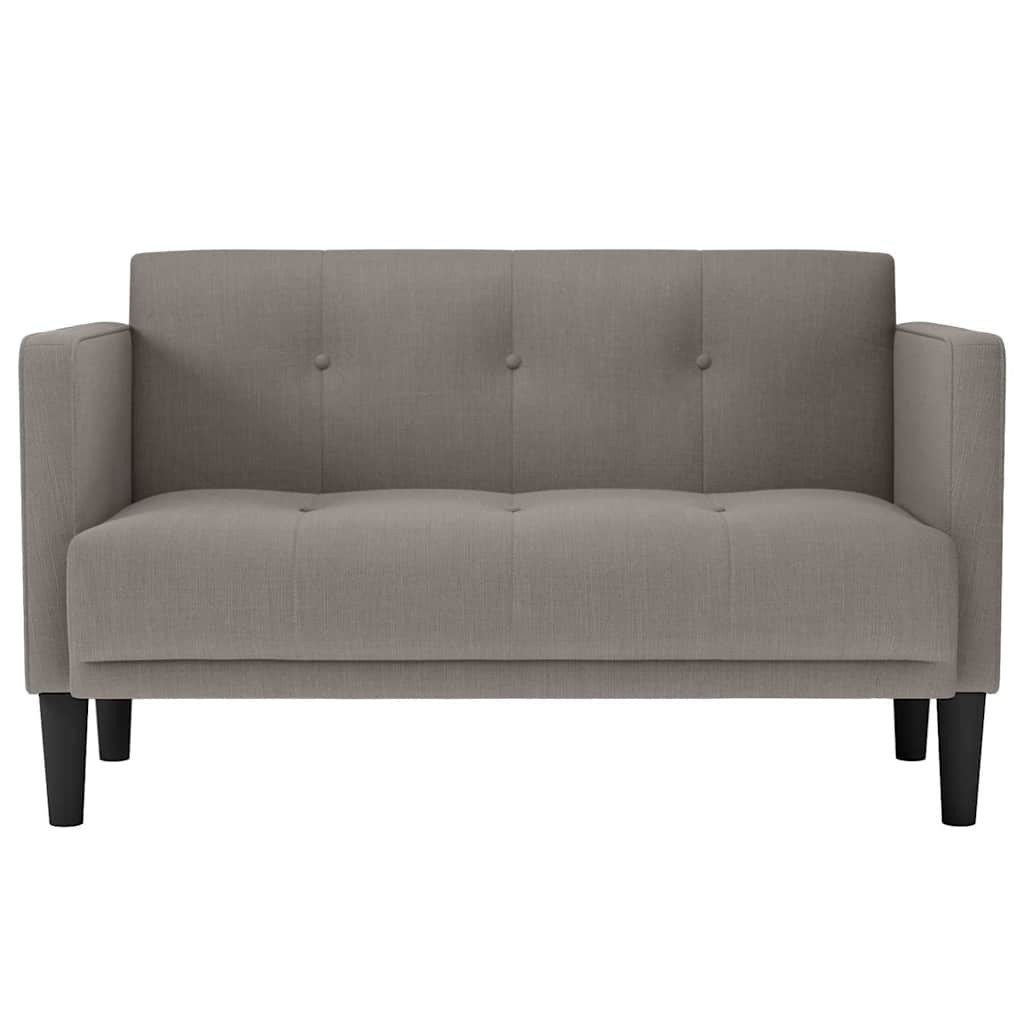 vidaXL Sofa Zweisitzer-Sofa Taupe 111 cm Stoff günstig online kaufen