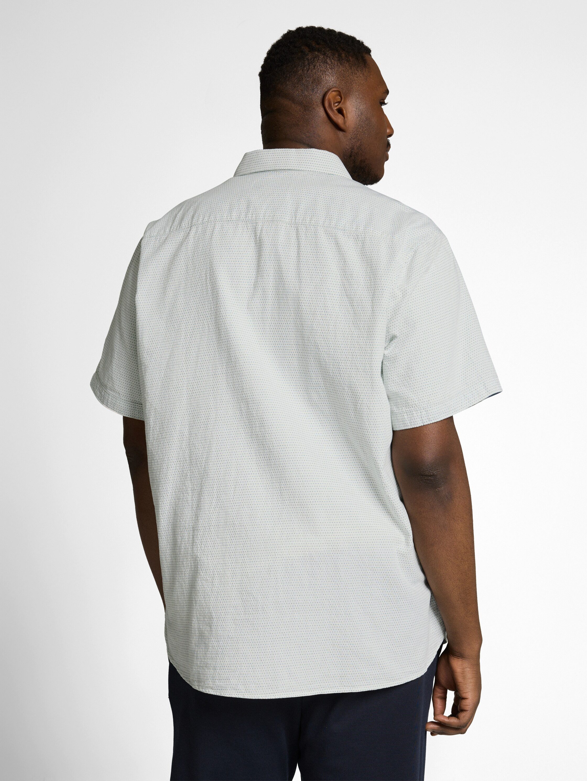 TOM TAILOR PLUS Kurzarmhemd mit Minimalprint - Große Größen