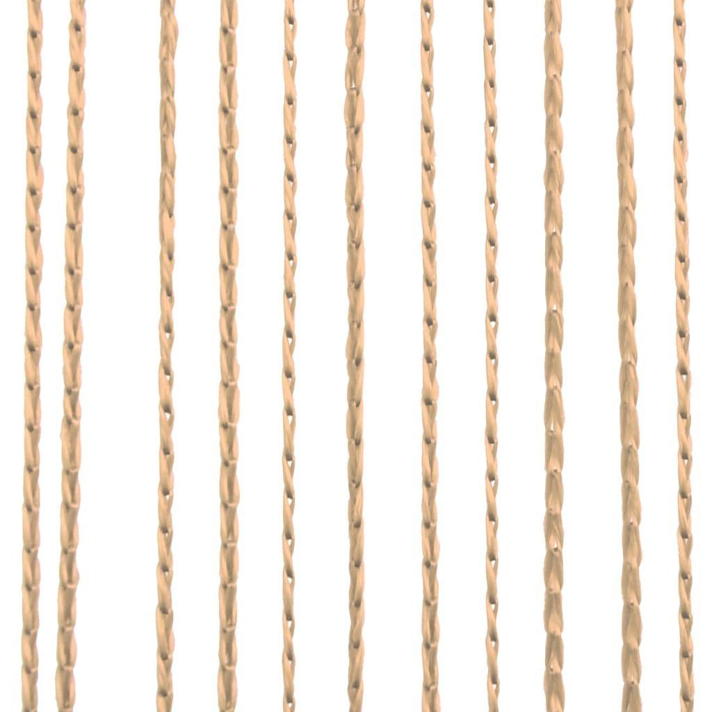 (2 furnicato, Vorhang 100 Stk. Fadenvorhänge 250 x cm Beige, St) 2