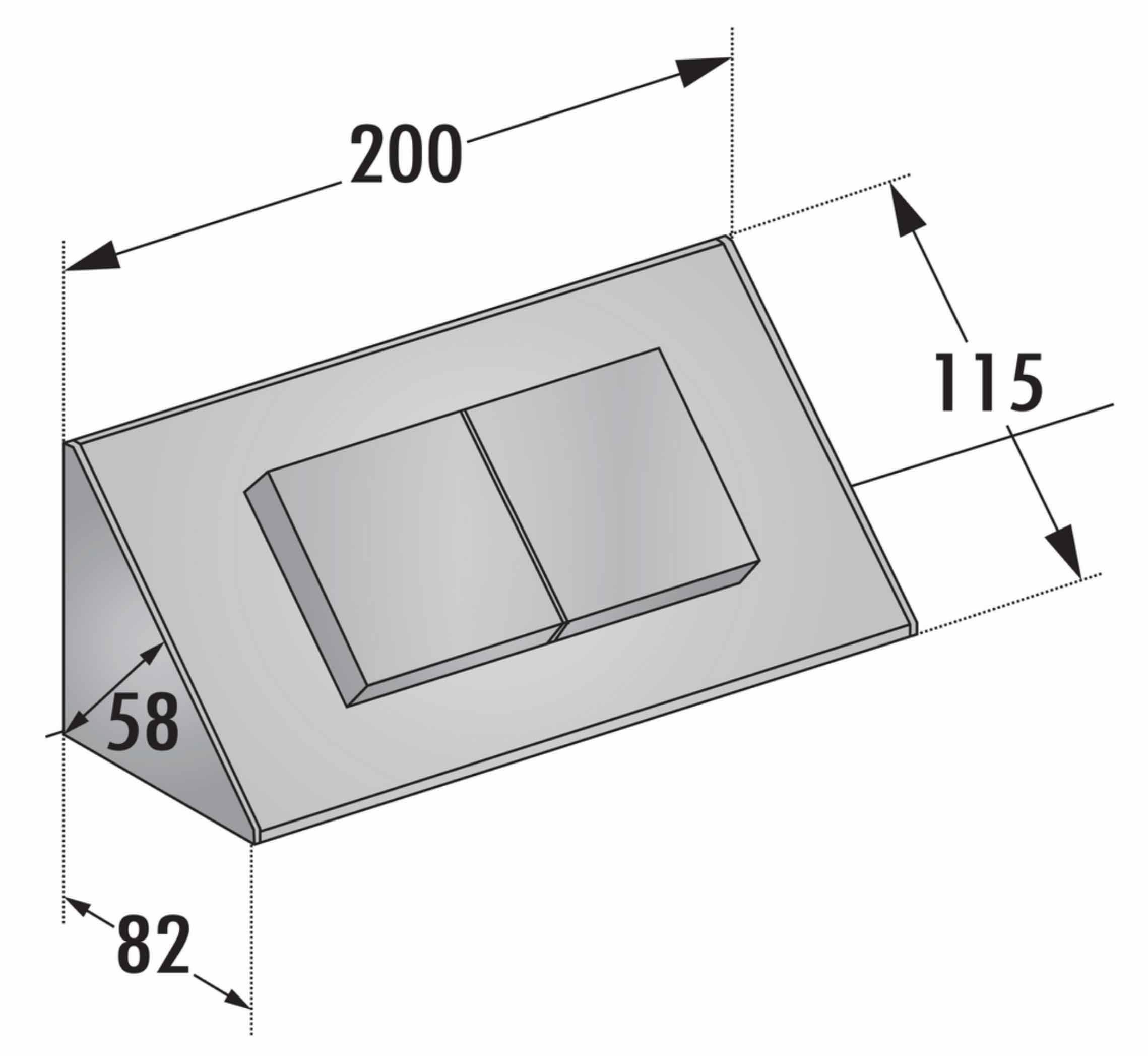 Thebo Küchenregal Steckdosenelement Klappdeckel WAP THEBO Edelstahl 3900 ST ST/2 mit