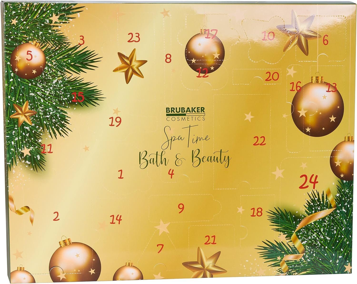 x Körperpflege Wellness Spa Produkte Weihnachtskalender Adventskalender, BRUBAKER 24 Accessoires