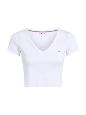 Tommy Jeans T-Shirt TJW SLIM CRP ESSENTIAL RIB V SS in Rippoptik