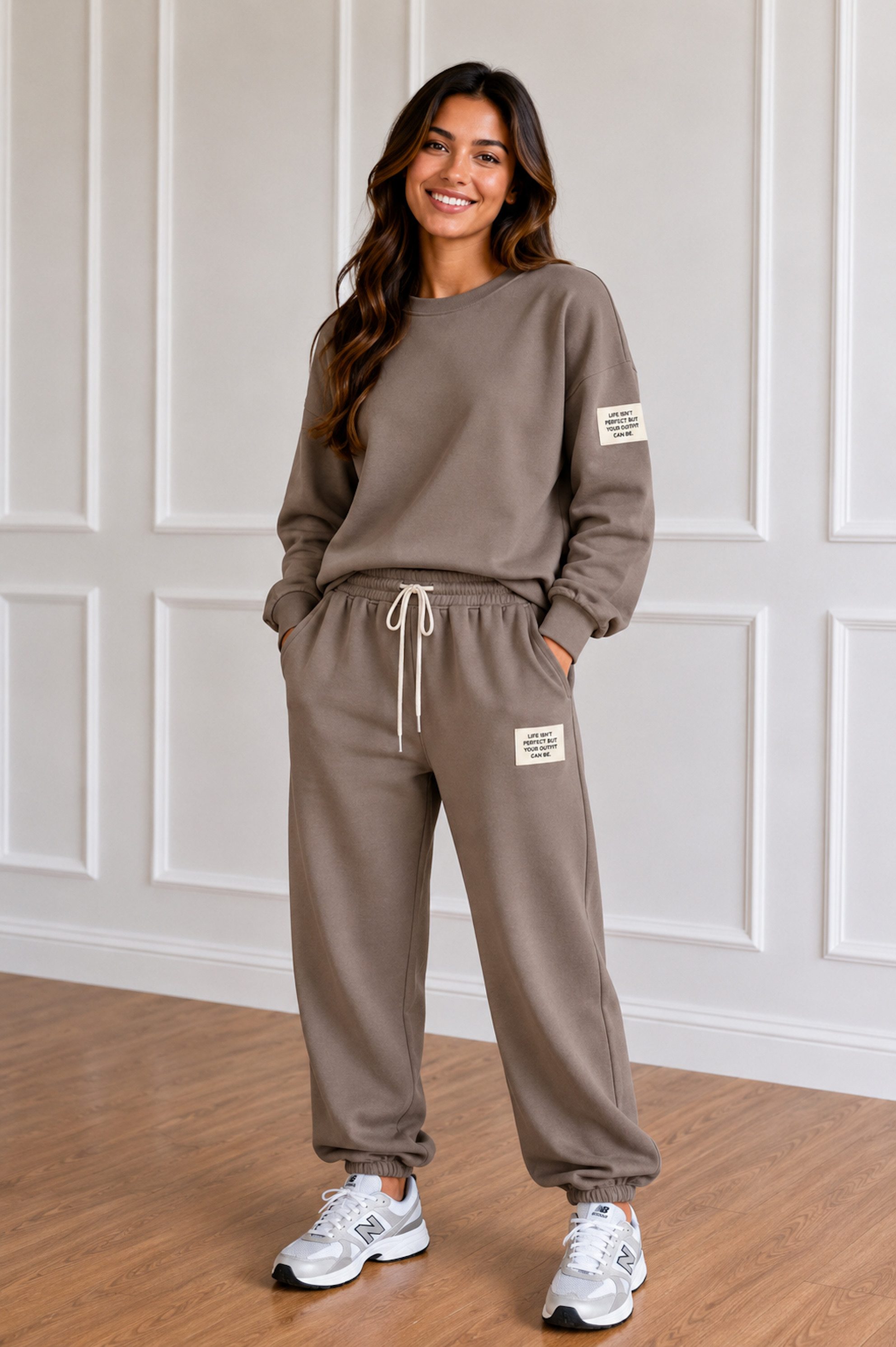 Worldclassca Jogginganzug Worldclassca Damen Zweiteiler Oversize SET Shirt + Hose Jogginganzug, Neue Kollektion - Stilvolle und gemütliche Mode für Damen