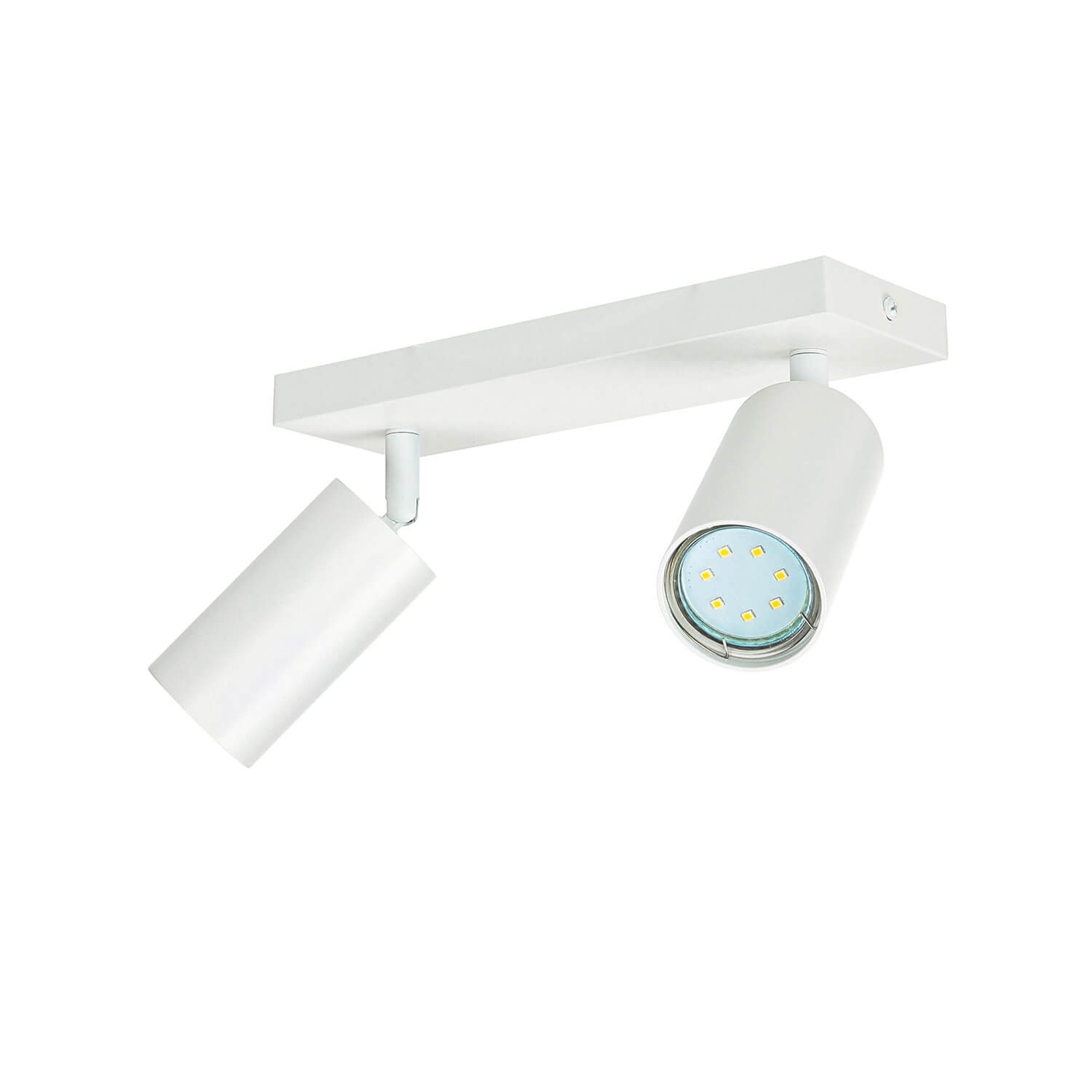 Licht-Erlebnisse Deckenstrahler LEO, ohne Leuchtmittel, 2-flammig GU10 Weiß Wohnzimmer Metall LEO