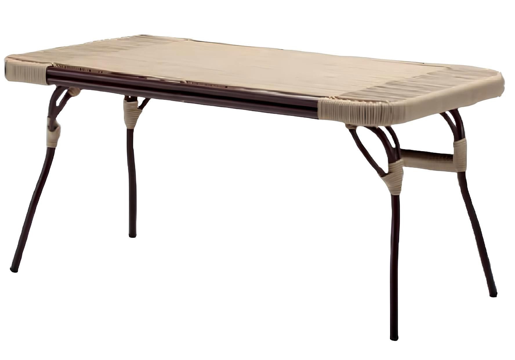 Xlmoebel Couchtisch Rattan-Couchtisch mit großzügiger Tischplatte für Terrasse und Garten (Couchtisch), Hergestellt in Europa