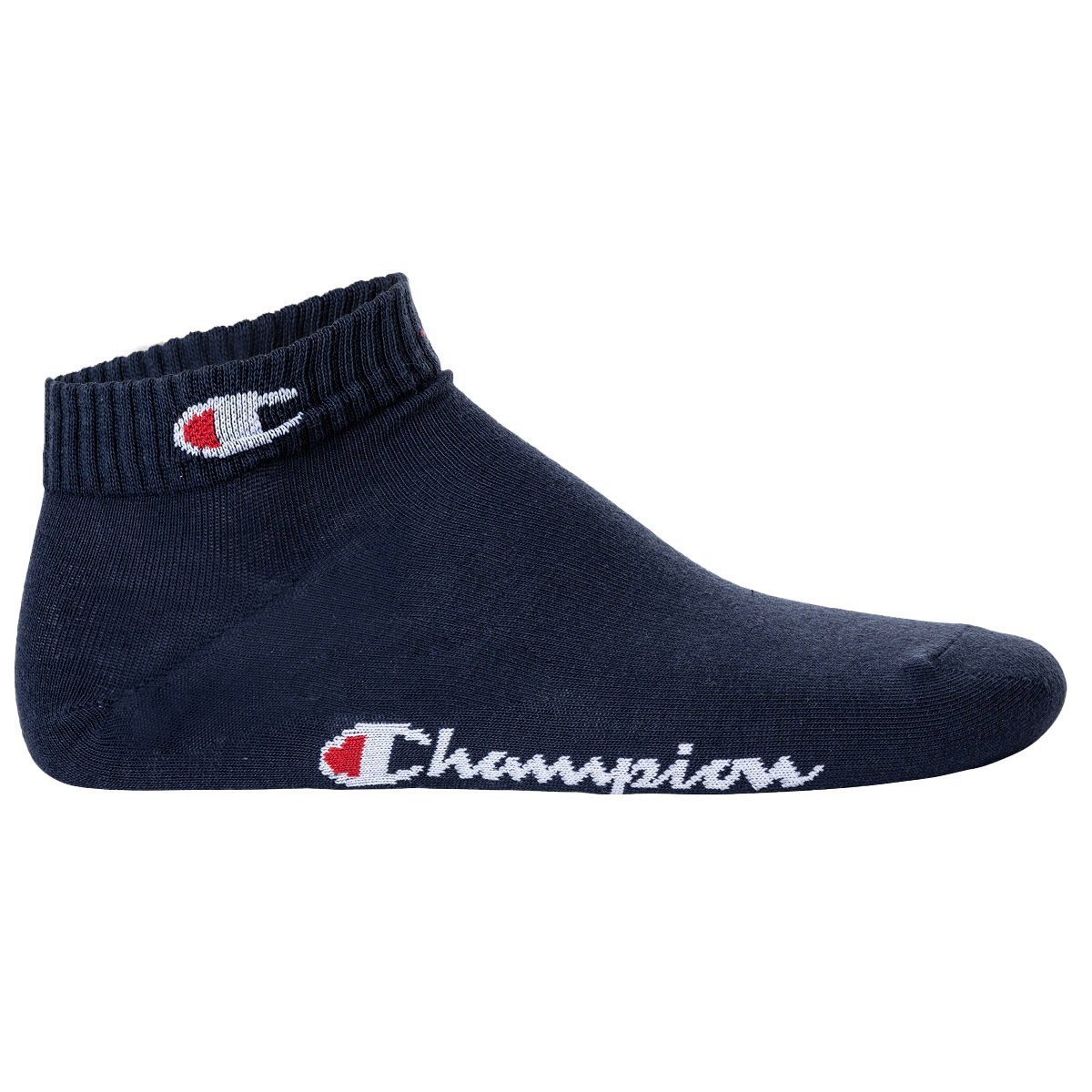 - Quarter Blau/Weiß/Grau Basic Champion Socken Socken, Paar Sportsocken 3 Unisex