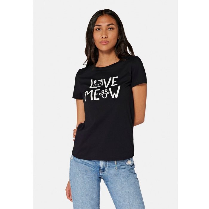 Mavi T-Shirt MEOW PRINTED TEE mit Katzen Meow Frontdruck