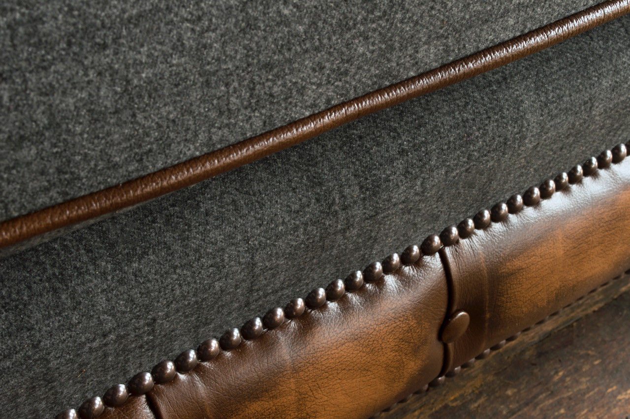 JVmoebel Chesterfield-Sofa Design Chesterfield Sofa 3-Sitzer Grau ...